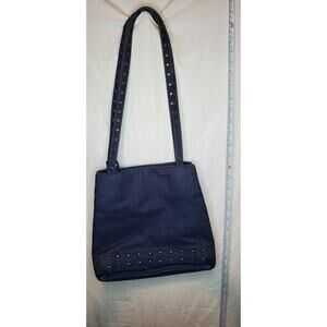 Women’s Blue Jeans Denim Shoulder Bag with Zipper Closure